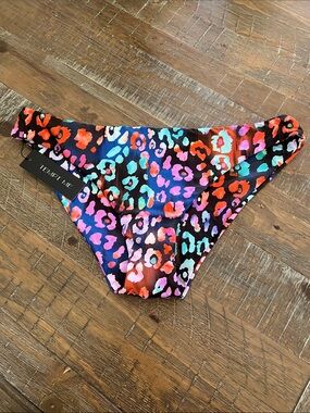 Tempt Me Multicolor Leopard Print Bikini Bottom “New”